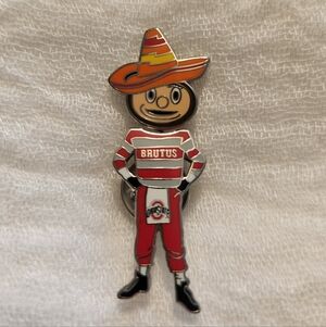 Brutus Buckeye Bobblehead Fiesta Bowl Enamel Pin